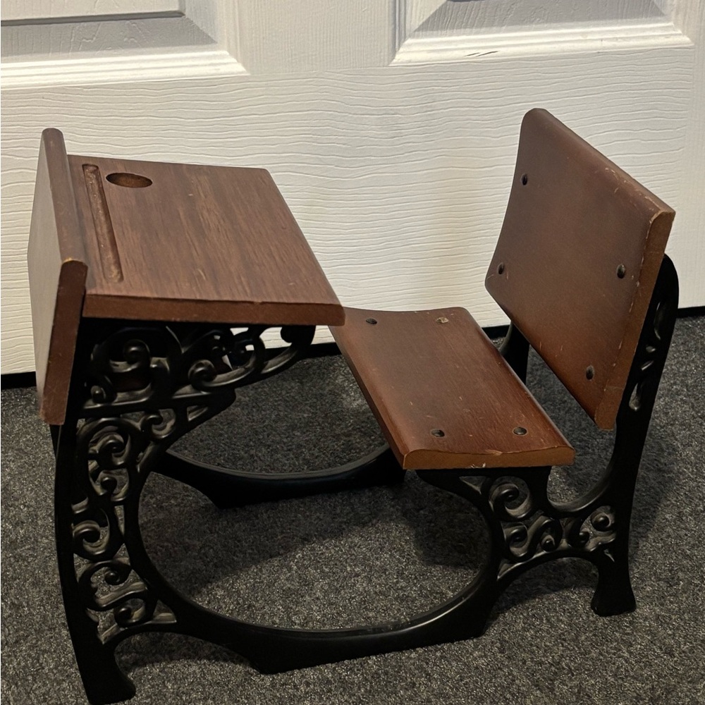 American Girl Doll School Desk with Brown and Black Finish